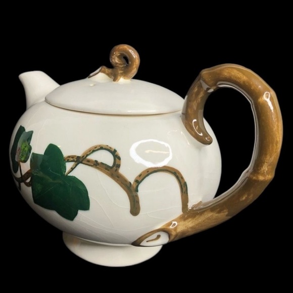VTG Metlox Pottery CALIFORNIA IVY Poppytrail Large 10 1/2” Teapot in EUC - Picture 3 of 12